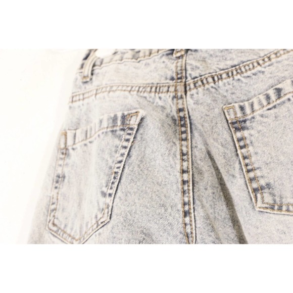 Nasty Gal Collection Acid Wash Ankle Slit Mom Style Denim Jeans US 1 - Picture 15 of 16